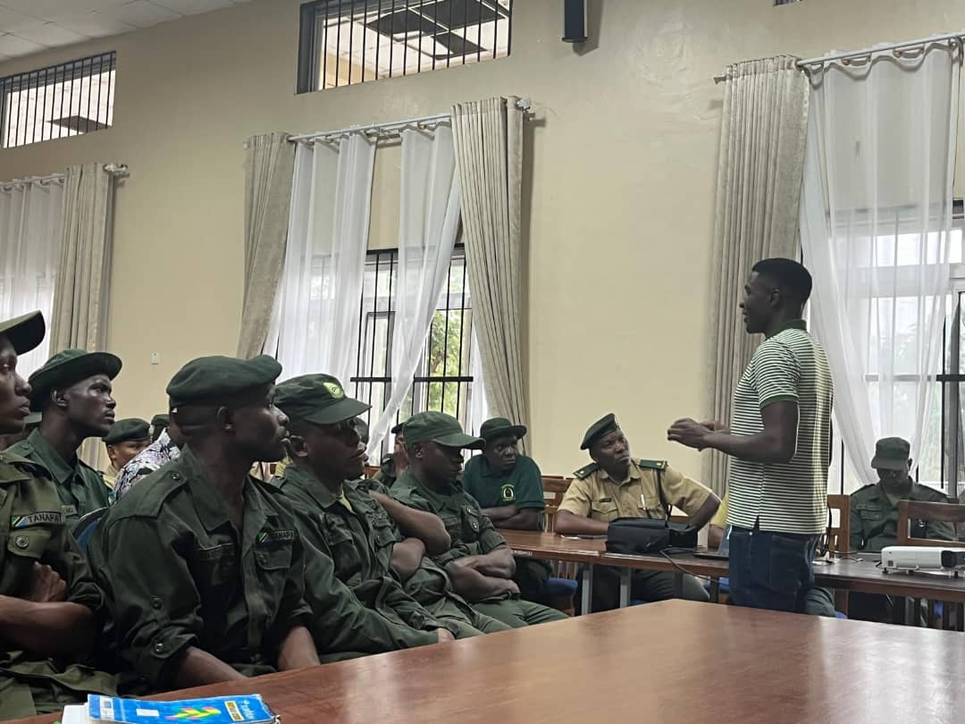 Founder and CEO of Caring Heart Foundation during mental health awareness to the workers of Udzungwa Mountains National Park, at Mang'ula, Kilombero on 10th October 2024